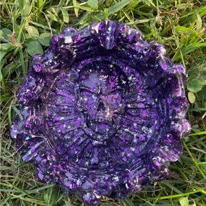 Purple Skull Decorative Dish
